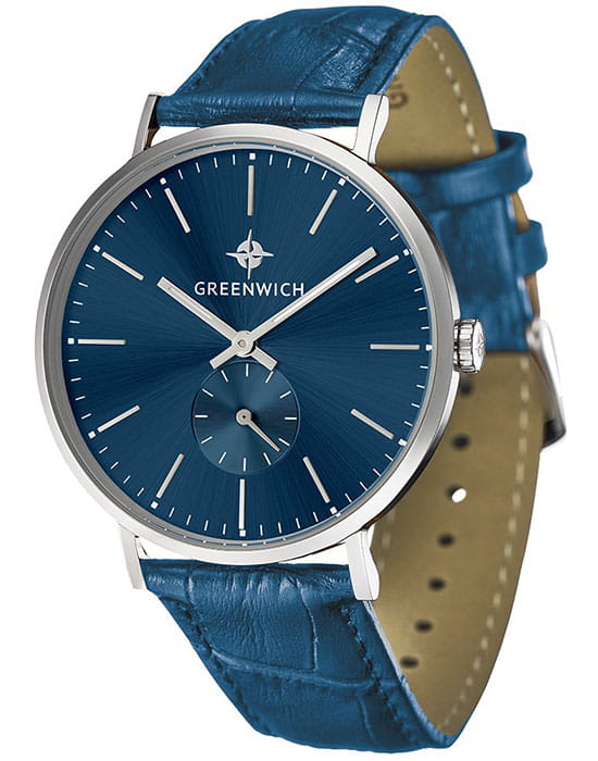 Greenwich Greenwich Anchor GW 012.16.36 мужские часы синий циферблат на запястье